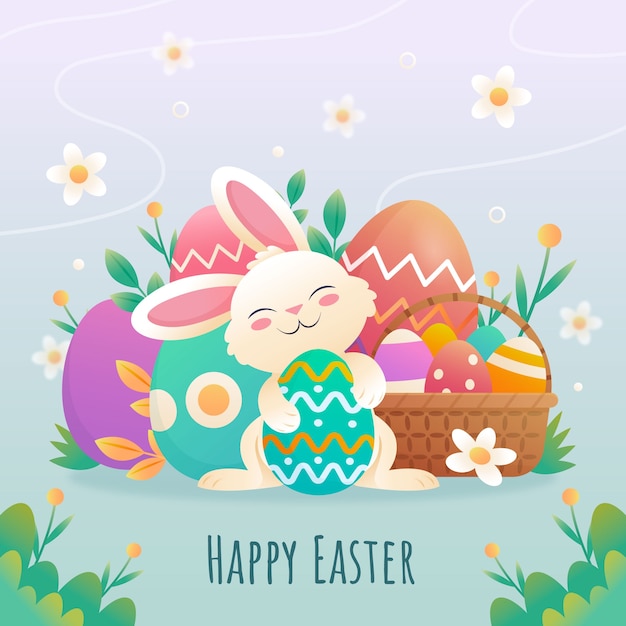 gradient illustration for easter holiday