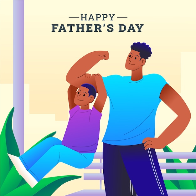 Vector gradient illustration for fathers day celebration