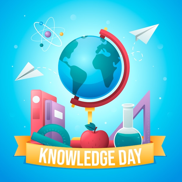 Вектор Градиентная иллюстрация для празднования дня знаний
