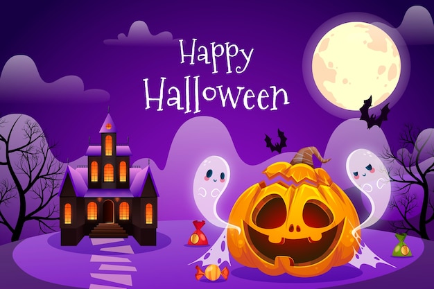 Vector gradient illustration for halloween celebration