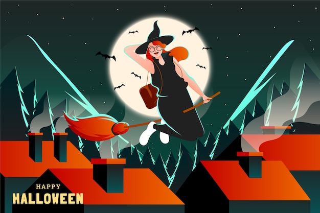 Gradient illustration for halloween celebration