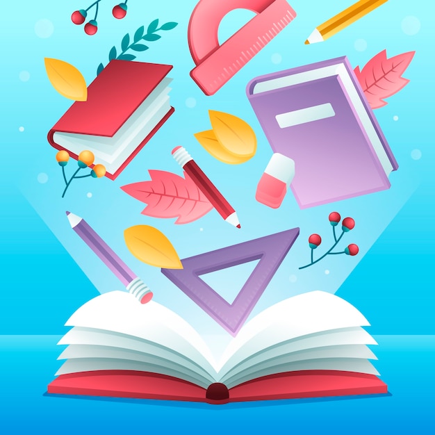 Vector gradient illustration for knowledge day celebration