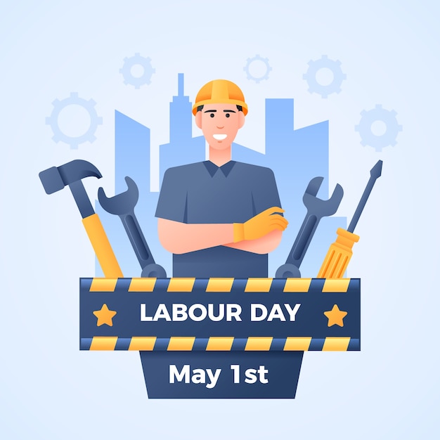 Gradient illustration for labor day celebration