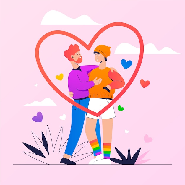 Gradient illustration for pride month celebration