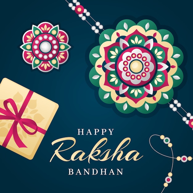 Vector gradient illustration for raksha bandhan celebration