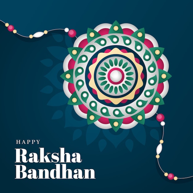 Vettore illustrazione sfumata per la celebrazione di raksha bandhan