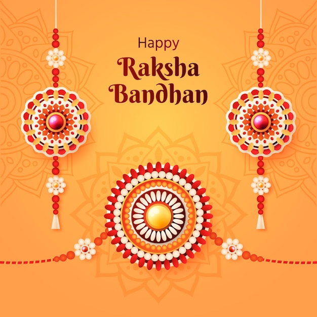 Vector gradient illustration for raksha bandhan festival celebration