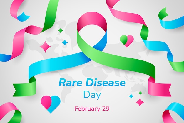 Vector gradient illustration for rare disease day awareness