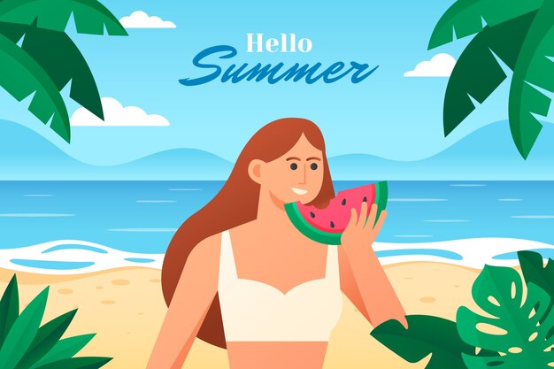 Gradient illustration for summer season