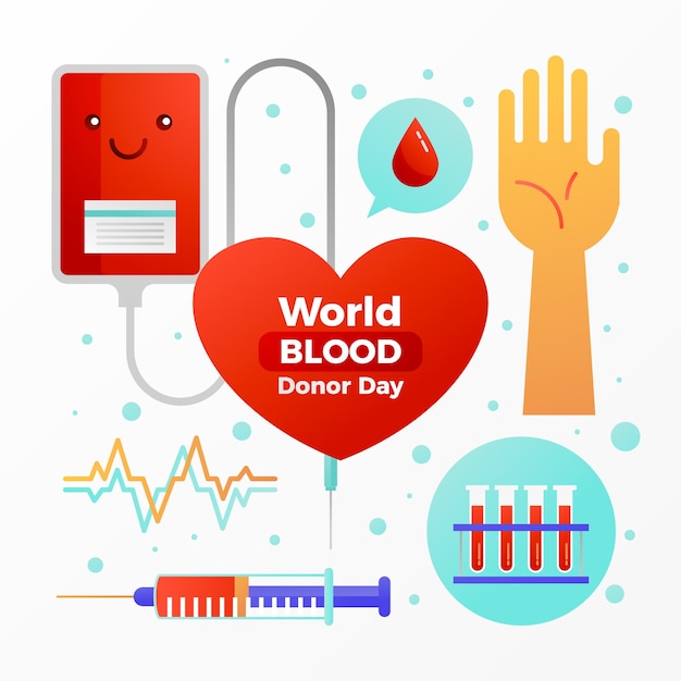 Gradient illustration for world blood donor day