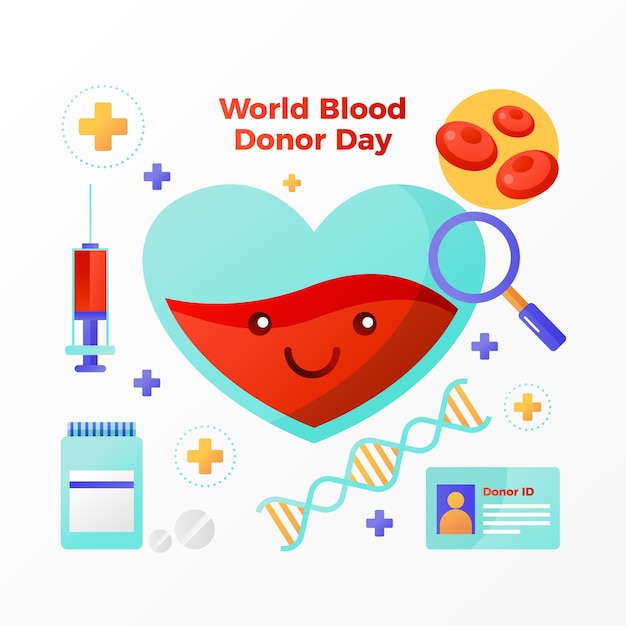 Gradient illustration for world blood donor day