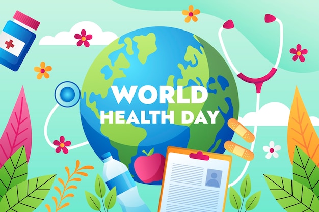 Gradient illustration for world health day celebration