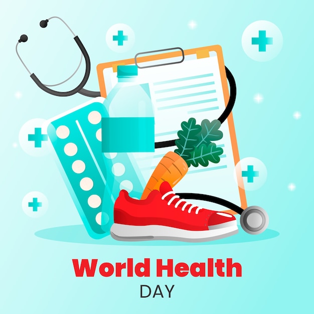 Gradient illustration for world health day celebration