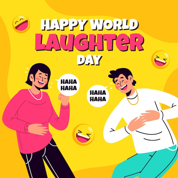 Gradient illustration for world laughter day