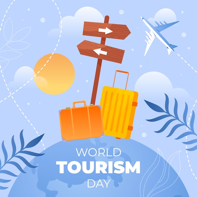 Gradient illustration for world tourism day celebration