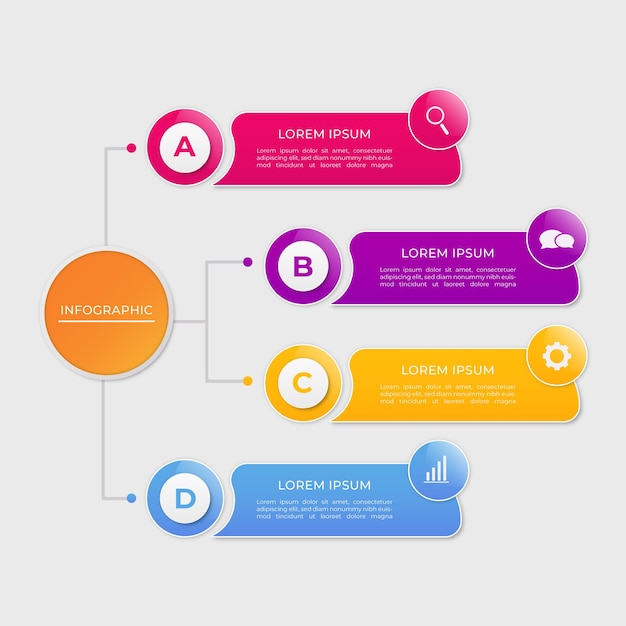 Gradient infographic element