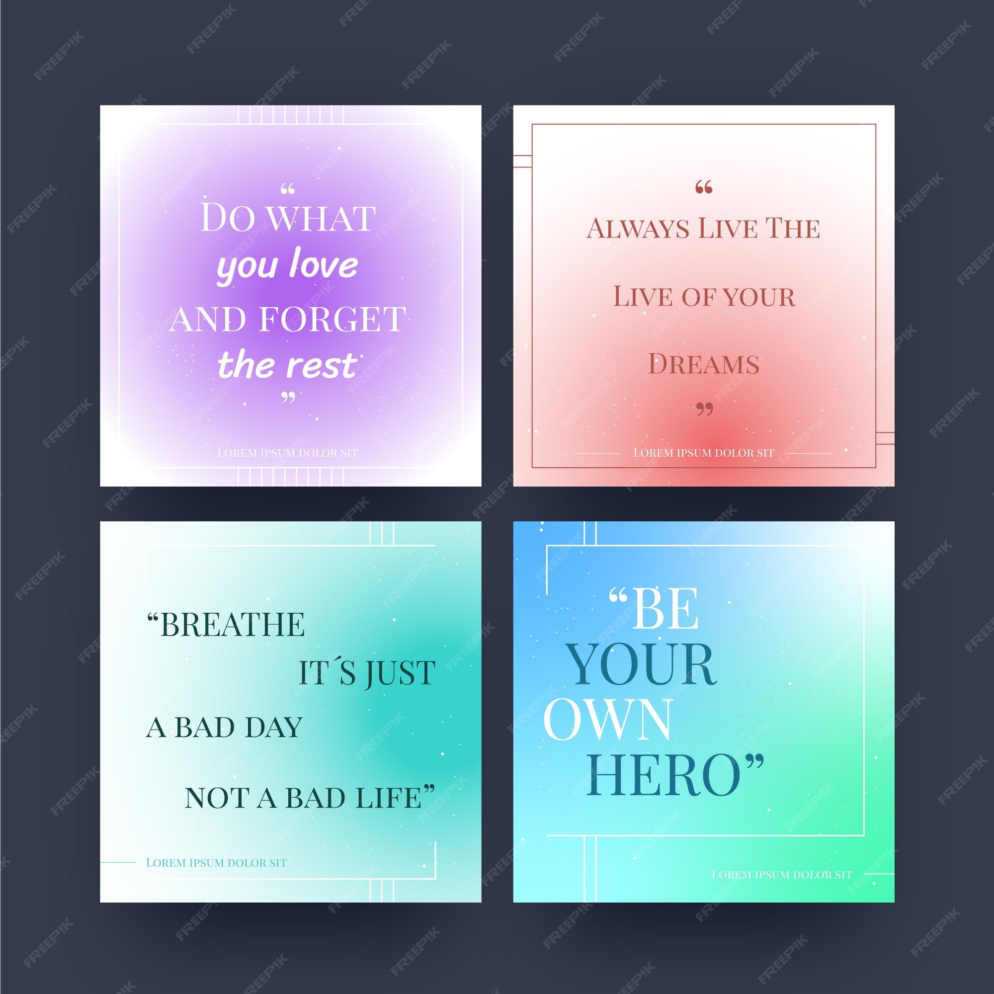 Gradient inspirational quotes 2024: 
Năm mới 2024 sẽ đem lại cho bạn cảm hứng vô tận! Sử dụng các gradient trên những lời trích dẫn đầy ý nghĩa sẽ giúp bạn bày tỏ được tinh thần đầy cảm xúc trong ảnh của mình. Hãy thử sức với những kiểu chữ khác nhau để tạo nên những hiệu ứng độc đáo trên Instagram!