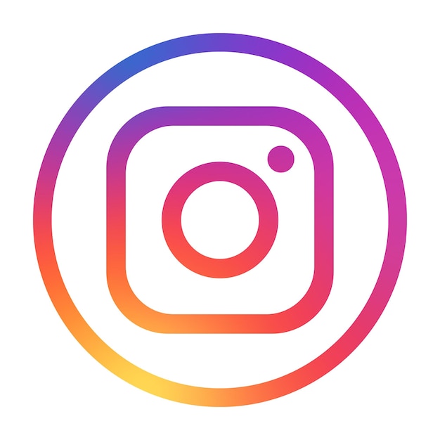 Vettore logo di instagram in gradiente bottone dell'app di social media