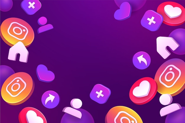 Vector gradient instagram social media background