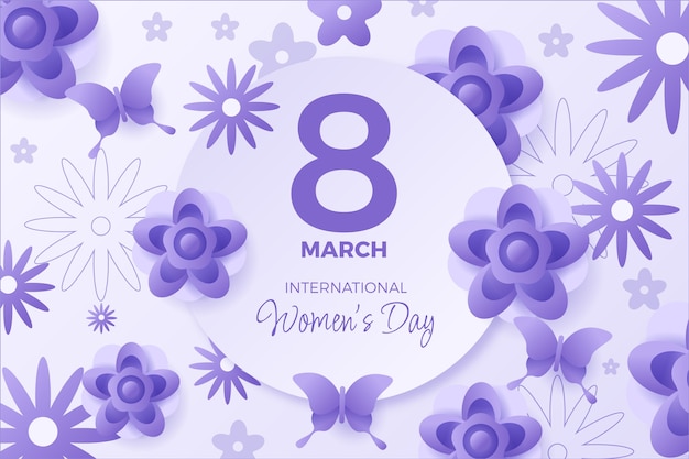 Vector gradient international women's day background