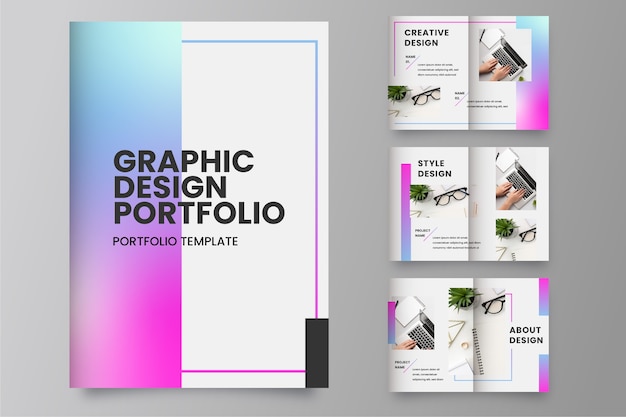 Vector gradient interview portfolio template