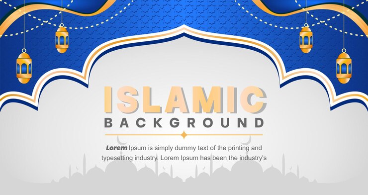 Gradient islamic background design