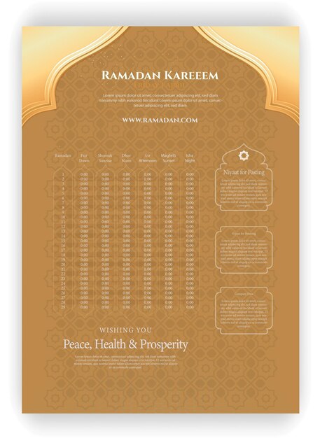 gradient islamic calendar template