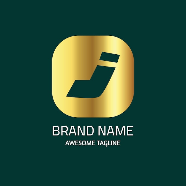 Gradient J Logo Design Template