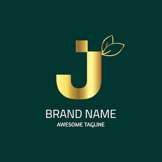 Gradient J Logo Design Template