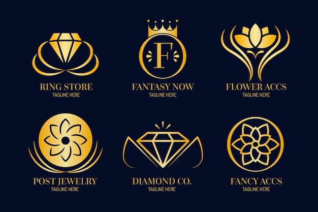 Gradient jewelry logo collection