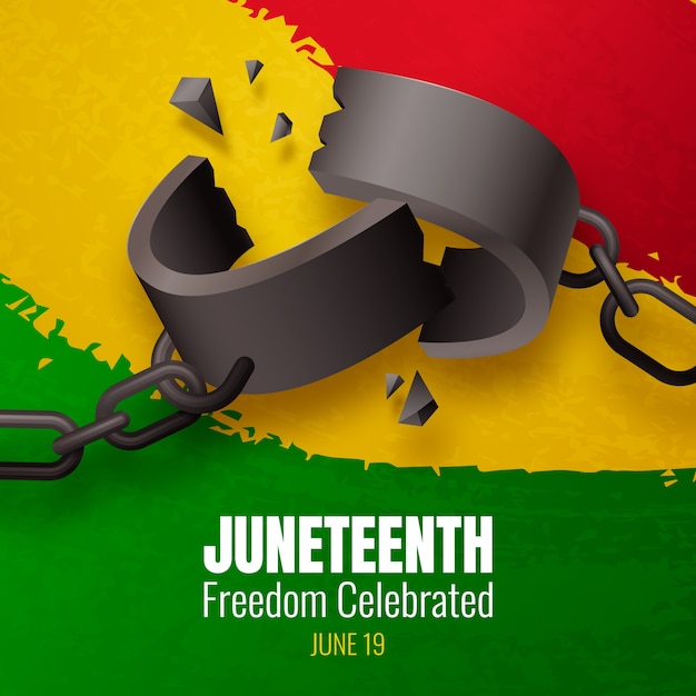 Gradient juneteenth celebration illustration