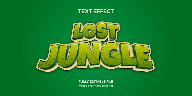 Gradient jungle text effect