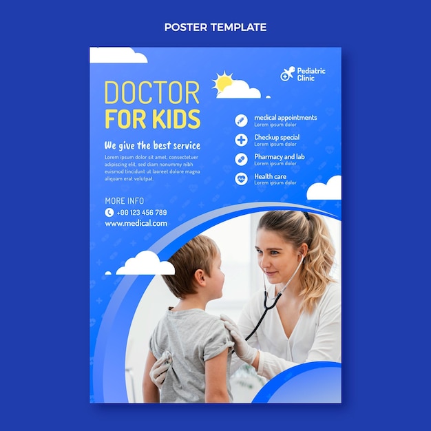 Gradient kids doctor poster