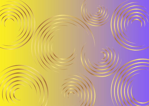Gradiënt kleur achtergrond met gouden cirkel ontwerp