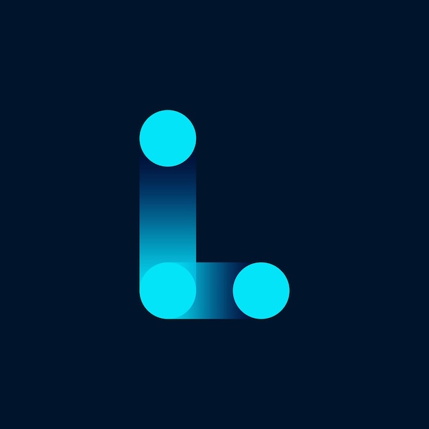 gradient l letter logo template