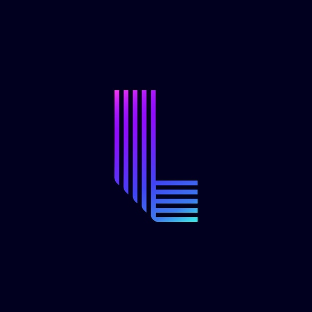 Вектор Шаблон логотипа gradient l