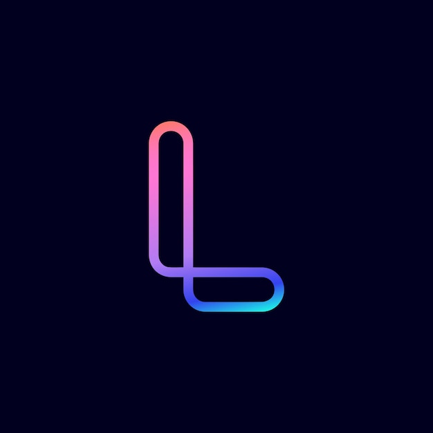Вектор Шаблон логотипа gradient l