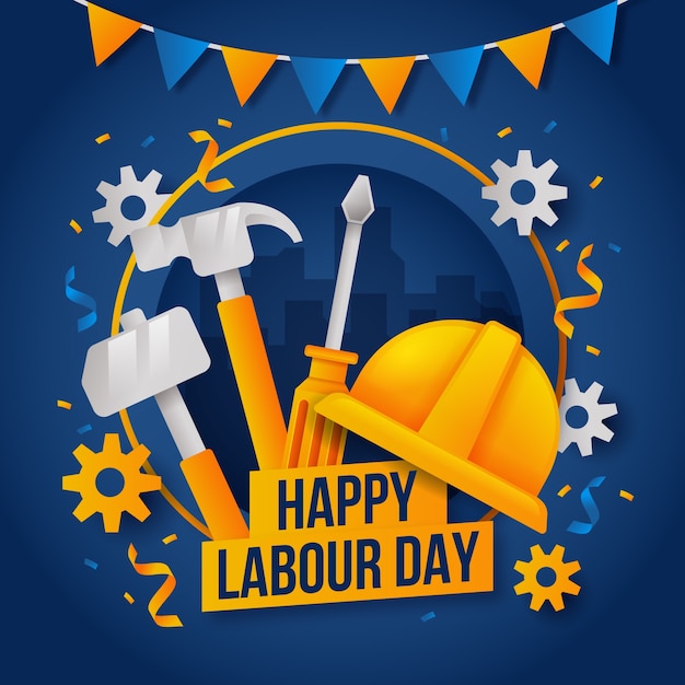 Vector gradient labour day background