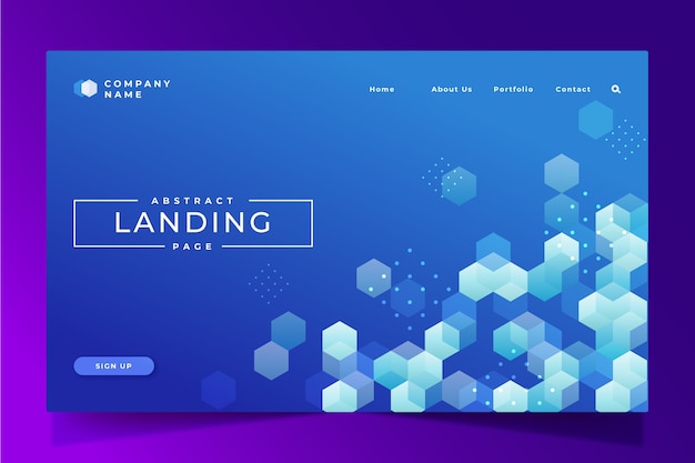 Gradient landing page template
