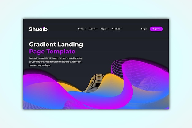 Gradient Landing Page Template