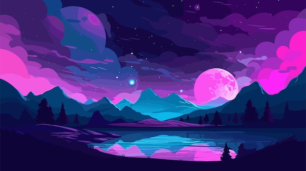 Gradient landscape background