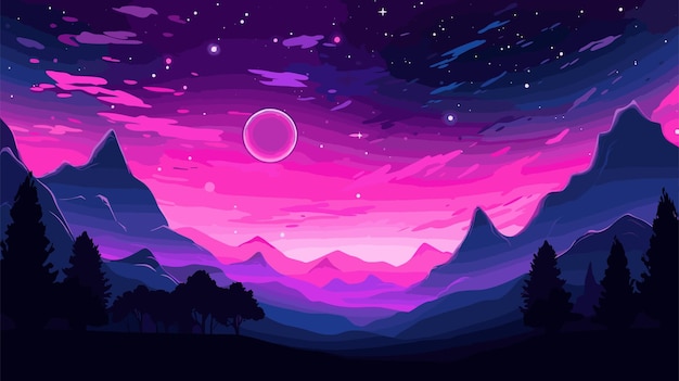 gradient landscape wallpaper