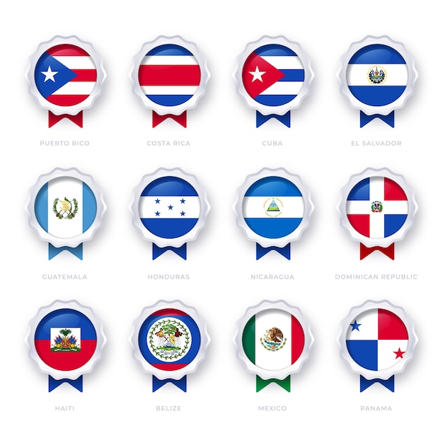 Vector gradiënt latam vlaggen illustratie