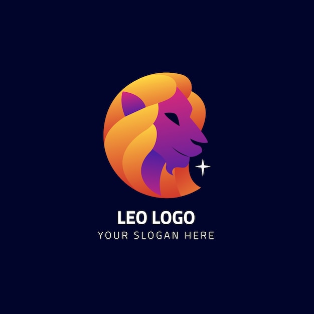 Vector gradient leo logo template