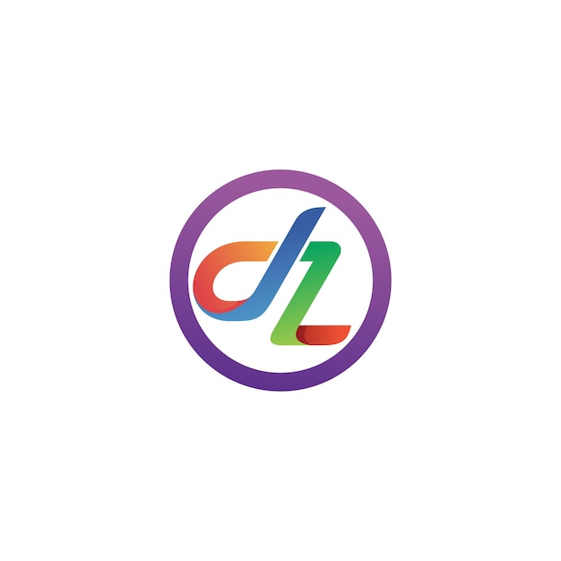 Gradient letter d and z logo design