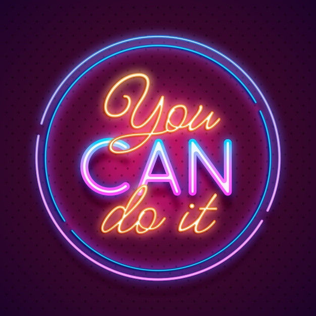 Vector gradient lettering you can do it message