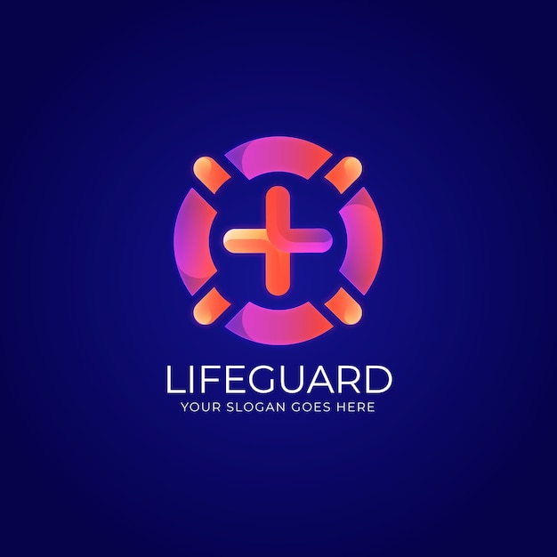 Gradient lifeguard logo template