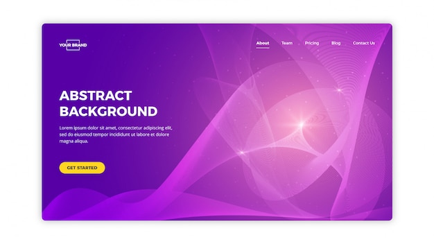 Gradient Line Abstract Landing Page