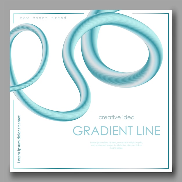 Gradient line A template for a poster cover banner or interior design A simple composition for a creative idea