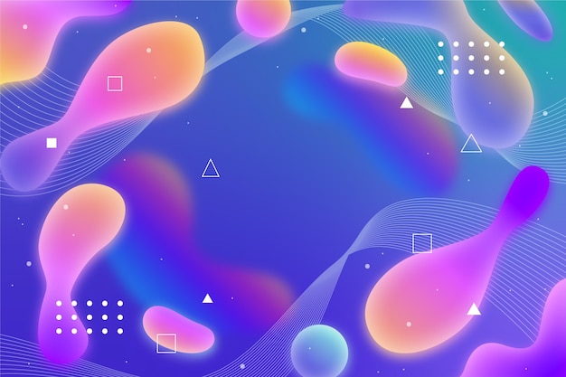 Vector gradient liquid abstract background